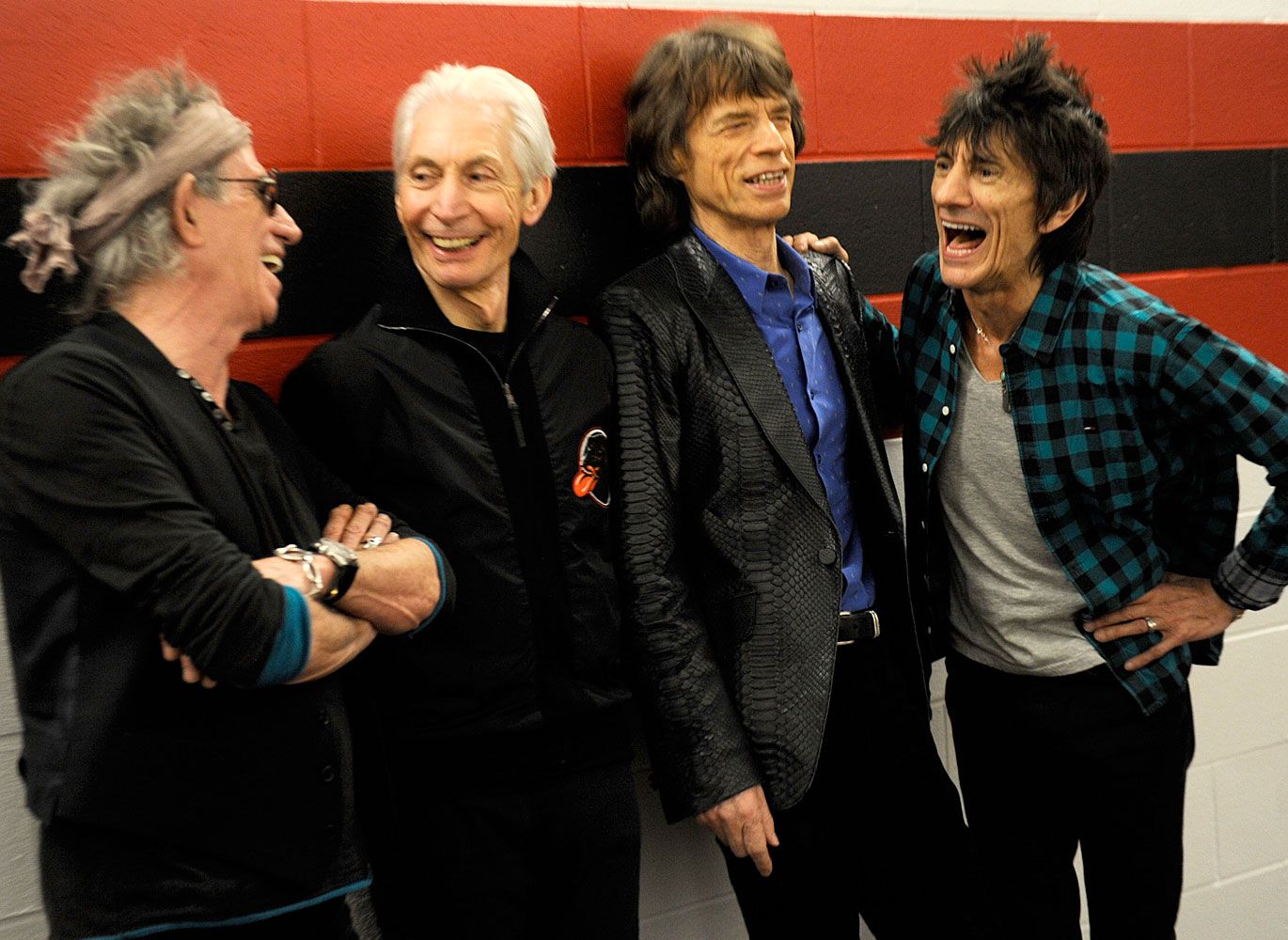 Keith Richards, Charlie Watts, Mick Jagger, and Ronnie Wood.